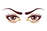 Brown Illustrated Female Eyes